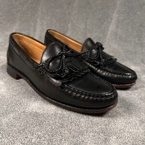 Allen Edmonds Woodstock Men's 8.5D Black Calfskin Tassel Loafers Dress Shoes USA